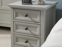 Julian Bowen Comodino Maine con 3 cassetti, Peltro, Grigio Tortora, 3 Drawer