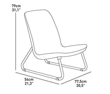 Keter Lounge Rio Patio Set, Set Arredo da Esterno con 2 Sedie e Tavolino, Grafite