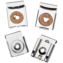 2 Set / 8 Pezzi Clip per Specchio , Clip e Accessori per Specchi, Clip per Staffe Specchi a Molla, Clip Vetro a Specchio con Viti per Muro, Bagno, Cucina, Hotel