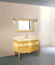 Global Trade Mobile Bagno con specchiera Finitura Foglia Oro Linea Mozart 124x56 cm cod. mo16/ca