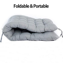 Yuly - Cuscino imbottito per panca da giardino a 2 o 3 posti, spessore per sedia, cuscino morbido per panche in legno, 48 x 120 cm, grigio a pois