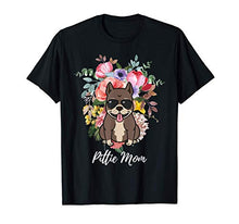 Pittie Mom Pit Bull Dog Lover Gift Floral Pit Bull Terrier Maglietta