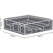 Perel Garden OCLS300 - Custodia per set lounge da 300 cm, 300 x 300 x 75 cm, colore: Nero