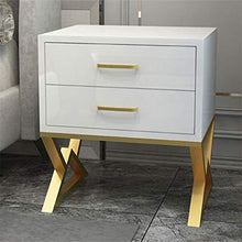 Comodino Legno massello Bianco Nordico Luce Camera da Letto Camera da Letto Mini Armadietto for Hotel in Ferro FANJIANI