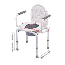 YHNMK Altezza Regolabile Sedia WC, Portatile Commode, Vaso Rimovibile per Anziani/Disabili, con Piedini in Gomma Antiscivolo