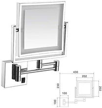 Specchio per Il Trucco Specchio cosmetico, Chrome/Parete/Illuminazione a LED Specchio/Pieghevole/Rotary/Regolabile/Robusto/Non-arrugginito