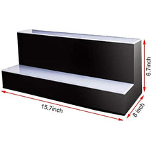 Wygwlg Espositore per Bottiglie di liquore Illuminato a LED, ripiano per Bottiglie Illuminato a 2 gradini, per Ripiani per Bevande da Bar da casa,Long19.6in/50cm