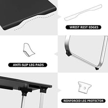 AboveTEK Tavolo per Laptop Pieghevole Extra Large - Scrivania da Letto per Computer Ergo da 17 "con Cassetto Estraibile, Supporto per Telefono/Tablet/Portabicchieri - Tavoli Resistenti da Divano