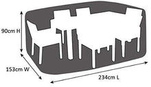 SORARA Copertura Protettiva Tavolo Rettangolare, Grigio, 234x207x90