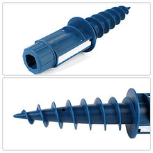 Sekey picchetto di Supporto per ombrellone Mare Spiaggia Vacanze Sole Giardino Punta Terra Sabbia trivella Gancio per ombrellone (Blu)