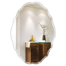 Specchio da parete ovale decorativo, Specchi HD Frameless, Stanze da bagno Specchiera da toilette, 60x90cm