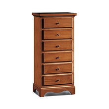 InHouse srls Cassettiera, Arte povera, in Legno massello e MDF con rifinitura in Noce Lucido - Mis. 50 x 35 x 105