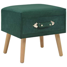 Festnight Comodino Camera da Letto, Comodino in Velluto Verde 40x35x40 cm