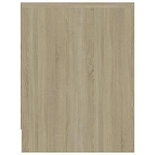 SKM - Tavolini da comodino, 2 pezzi, 40 x 30 x 40 cm, colore: Bianco e quercia Sonoma