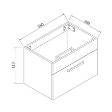 Xinyang Mobile da bagno sospeso da 60 cm con cassetto singolo bianco protezione ambientale MDF bordo con lavello in ceramica
