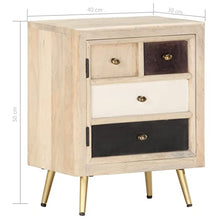 vidaXL Comodino 40x30x50 cm in Legno Massello di Mango