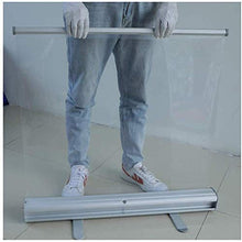 (Usando in affari) Roll Up Banner Wide Roll Pull Up Sneeze Schermata |Cancella divisori in PVC Sneumato barriera di guardia, schermo di distanziamento sociale, protezione dello sputo, supporto per la