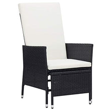 Tidyard Set Divani da Giardino 3 pz con Cuscini in Polyrattan Nero,Set Divano da Giardino,Divano da Giardino,per Giardini, Cortili, Terrazze