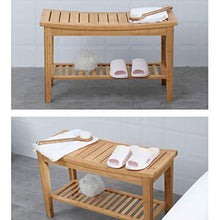 Z-SEAT Sgabello da Bagno in bambù Sgabello da Bagno a Doppio Strato può sopportare 150 kg Impermeabile Antiscivolo Assorbe i Raggi ultravioletti Antistatico Adatto per Bagno Camera d