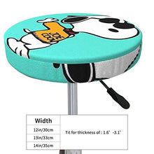 Snoopy - Coprisgabello rotondo per sedia da bar, lavabile, elastico, per sgabelli rotondi da 35,6 cm