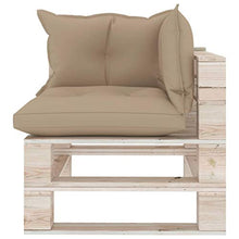 vidaXL Divano da Giardino Pallet 4 Posti con Cuscini in Legno di Pino