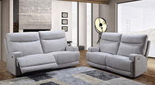 Destock - Divano a 2 posti, con Relax elettrico, colore: Grigio chiaro