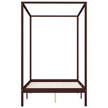 SKM Giroletto e Baldacchino 2 Cassetti Marrone Scuro Pino 140x200cm