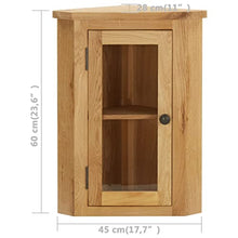 vidaXL - Wand-Eckschrank 45 x 28 x 60 cm Eiche Massivholz
