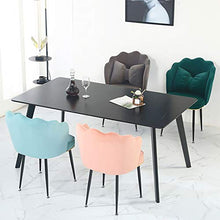 ZCXBHD - Sedia da pranzo in velluto con schienale e seduta imbottita e gambe in metallo, per ufficio, casa, cucina, colore: bianco crema