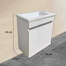 STARBATH PLUS - Mobile da bagno con lavabo in plastica ABS Ador - Lavabo sospeso - Mobile da bagno con lavabo - 40 x 22 cm