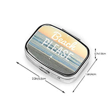 Scatola quadrata per pillole medicinali Beach Please Fashion Organizer per pillole da viaggio Dispenser per vitamine integratori