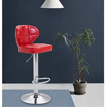 LF- Sgabello da Bar Sgabello da Bar Sgabello Alto da Tavolo Girevole Multicolore Rosso semplicità (Color : Silver)
