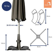 Baser Basi e Supporti per ombrelloni (50 kg, Grigio Scuro)