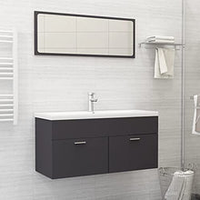 vidaXL Set Mobili da Bagno 2 pz Grigio in Truciolato