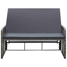 Tidyard Set Divani da Giardino con Cuscini in Polyrattan,Divano da Giardino 2 Posti con Poggiapiedi,Divani da Esterno,Salottino da Esterno,Salotto Sofà Esterni