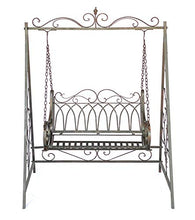 DanDiBo 18688 - Dondolo da giardino in metallo anticato anticato