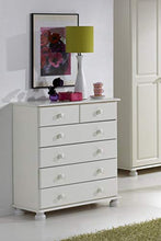 Steens Richmond Comò con 6 Cassetti, MDF, Bianco