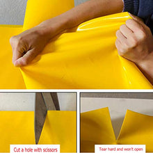 HAOXIANG Telo Resistente, Polietilene Cerato Ad Alta Densità E Doppio Rivestimento Impermeabile al 100% E Occhielli Rinforzati con Protezione UV,Giallo,5mx6m
