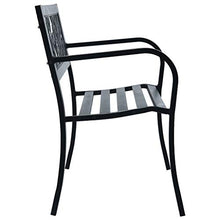 VidaXL - Panca da giardino, 125 cm, colore: Nero