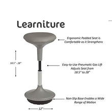 LNT-RIA3052LG-SO Sgabello per apprendimento attivo ad altezza regolabile, grigio
