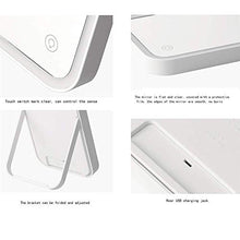 Specchi da Tavolo Antideflagrante -GDingQ Rettangolo dello Specchi di bellezza, Fold LED Lighting Desktop Specchi portatile piccolo e raffinato, l'ideale for la corsa andare a scuola Specchi di Rivest