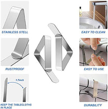 AMZANDY NEW 36 pezzi Fermatovaglia in acciaio inox per ristoranti feste picnic