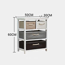 Xiaoli Comodini Comodino Moderno della Camera da Letto dell'Armadio Minimalista della mobilia del Rattan di Legno Solido Comodini Letto
