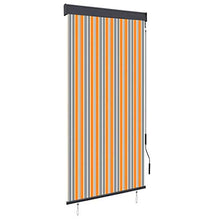 vidaXL - Tenda avvolgibile per esterni, 100 x 250 cm, giallo e blu