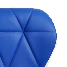 Mendler Coppia sgabelli con poggiapiedi HWC-A92 Acciaio Cromato Ecopelle Blu