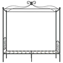SKM Letto a Baldacchino Grigio in Metallo 100x200 cm (23.3kg)