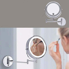 Specchio Per Il Trucco Specchi Specchio Da Barba Con Luce A Led / Specchio Da Bagno / Specchio Da Trucco / Ingrandimento 5X (8,5 Pollici) Di Diametro Specchio Girevole A Doppia Faccia Specchio Per Tru