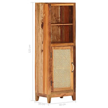 vidaXL Credenza 40x30x122 cm in Legno Massello di Recupero