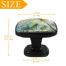 Palm tree with party lights flashing Pomelli per Porta Set di 4 Pomelli per Mobili Manopole per Cassetti Cucina Armadio Vetro