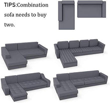 Zhongdalian Copridivano Elasticizzato Separato Chaise Longue - Fodera per Divano Separato a Forma di L (1 Pezzo, 2 posti: 145-185 cm)